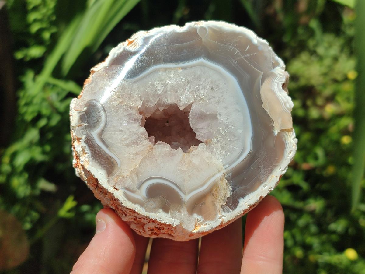 Polished Agate With Crystalline Geodes x 6 From Maintirano, Madagascar
