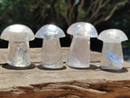 Polished Clear Quartz and Girasol Quartz Mushrooms x 20 From Madagascar