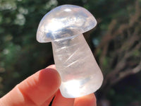Polished Clear Quartz and Girasol Quartz Mushrooms x 20 From Madagascar