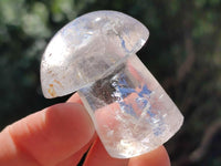 Polished Clear Quartz and Girasol Quartz Mushrooms x 20 From Madagascar