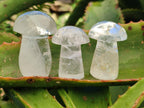 Polished Clear Quartz and Girasol Quartz Mushrooms x 20 From Madagascar