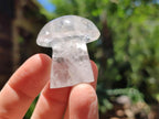 Polished Clear Quartz and Girasol Quartz Mushrooms x 20 From Madagascar