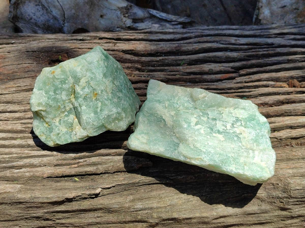Natural Cobbed Aquamarine Specimens x 3 From Northern Cape, South Africa