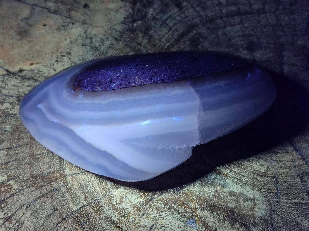 Polished Blue Lace Agate Free Forms x 2 From Nsanje, Malawi