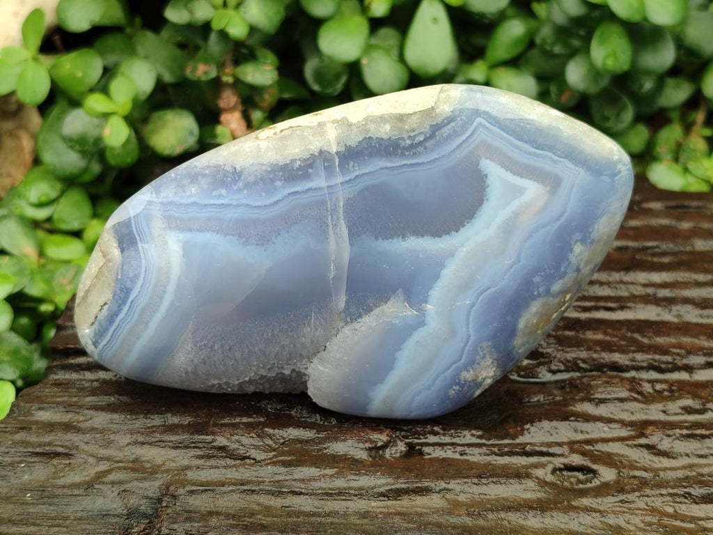 Polished Blue Lace Agate Free Forms x 2 From Nsanje, Malawi