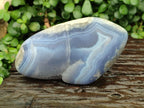Polished Blue Lace Agate Free Forms x 2 From Nsanje, Malawi