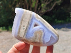 Polished Blue Lace Agate Free Forms x 2 From Nsanje, Malawi
