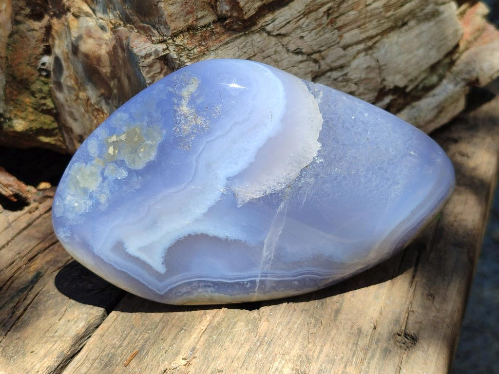 Polished Blue Lace Agate Free Forms x 2 From Nsanje, Malawi