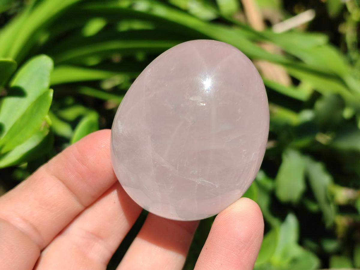 Polished Gemmy Rose Quartz Eggs x 12 From Madagascar
