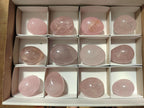 Polished Gemmy Rose Quartz Eggs x 12 From Madagascar