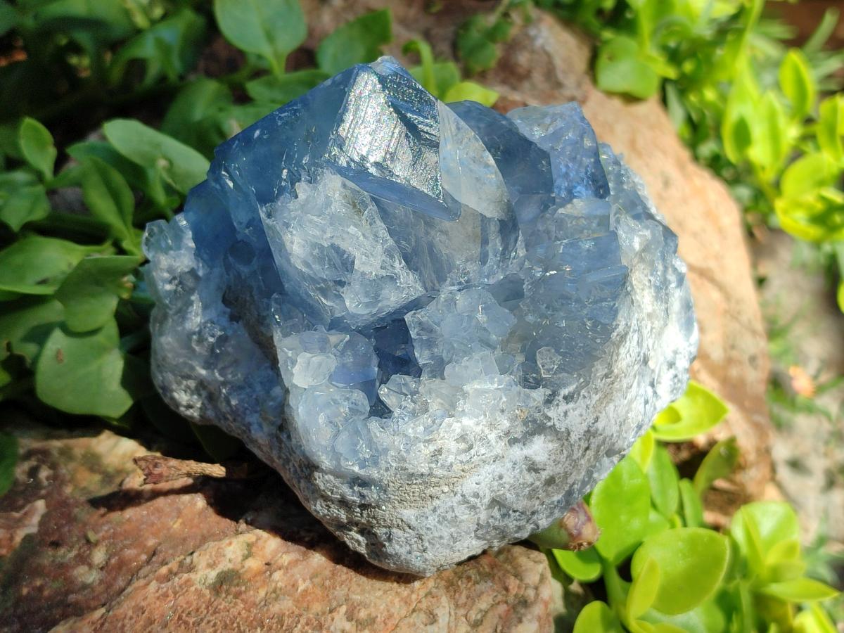 Natural Blue Celestite Specimens x 2 From Sakoany, Madagascar