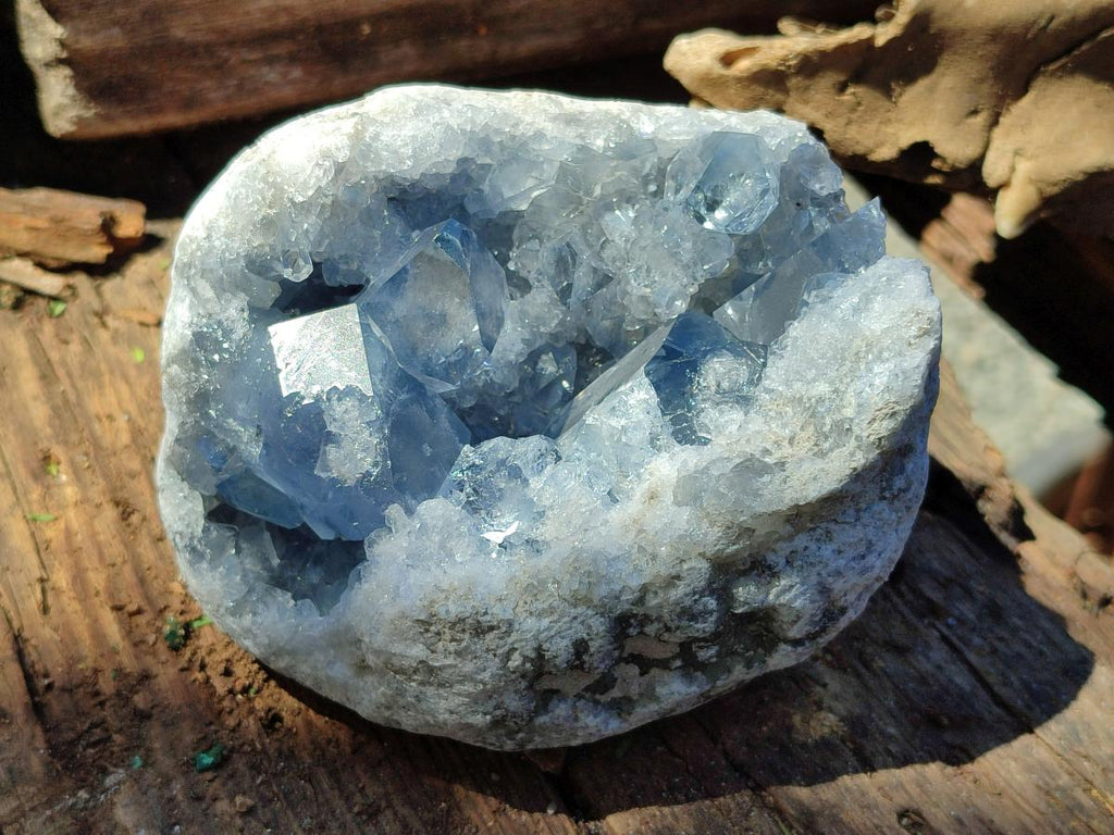 Natural Blue Celestite Specimens x 2 From Sakoany, Madagascar