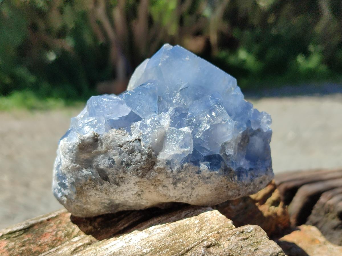 Natural Blue Celestite Specimens x 2 From Sakoany, Madagascar