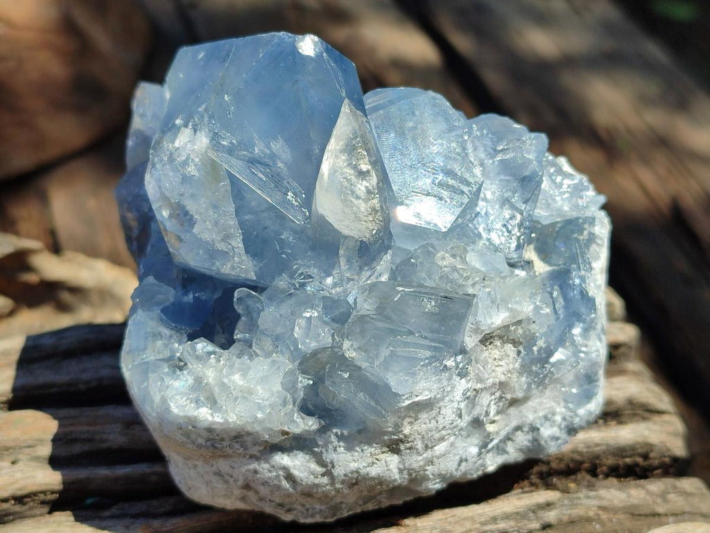 Natural Blue Celestite Specimens x 2 From Sakoany, Madagascar