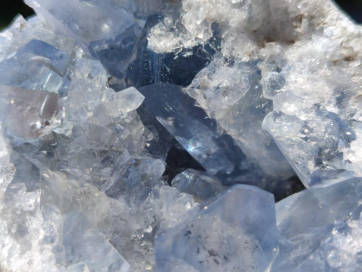 Natural Blue Celestite Specimens x 2 From Sakoany, Madagascar