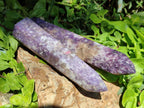 Polished Lepidolite Towers x 3 From Ambatondrazaka, Madagascar