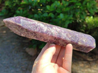 Polished Lepidolite Towers x 3 From Ambatondrazaka, Madagascar