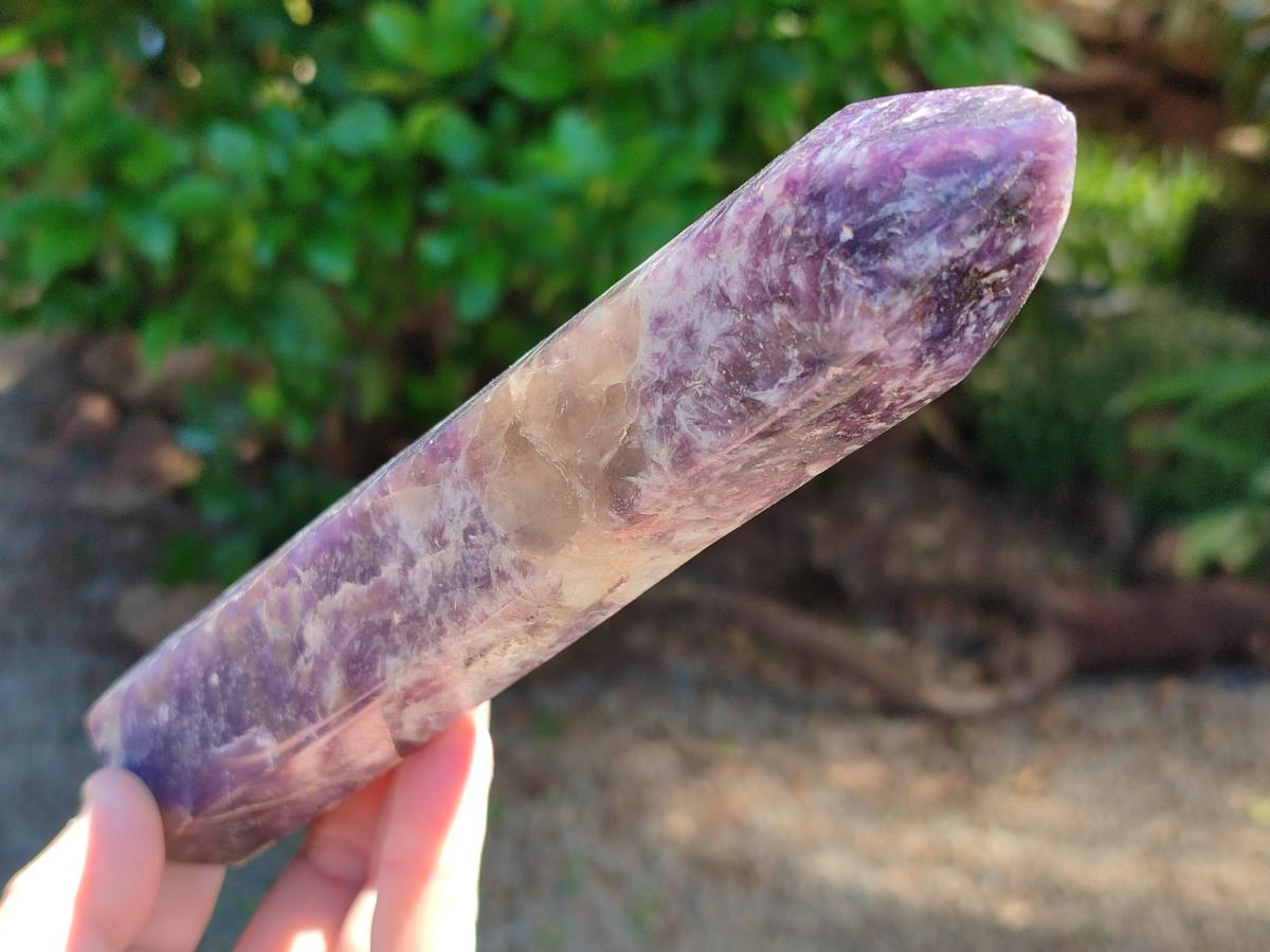 Polished Lepidolite Towers x 3 From Ambatondrazaka, Madagascar