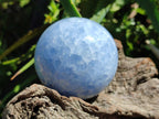 Polished Blue Calcite Spheres x 4 From Madagascar