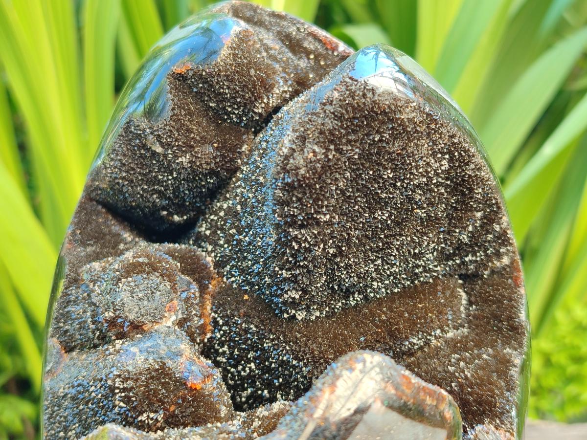 Polished Septerye Sauvage "Dragons Egg" Geode Standing Free Form x 1 From Mahajanga, Madagascar