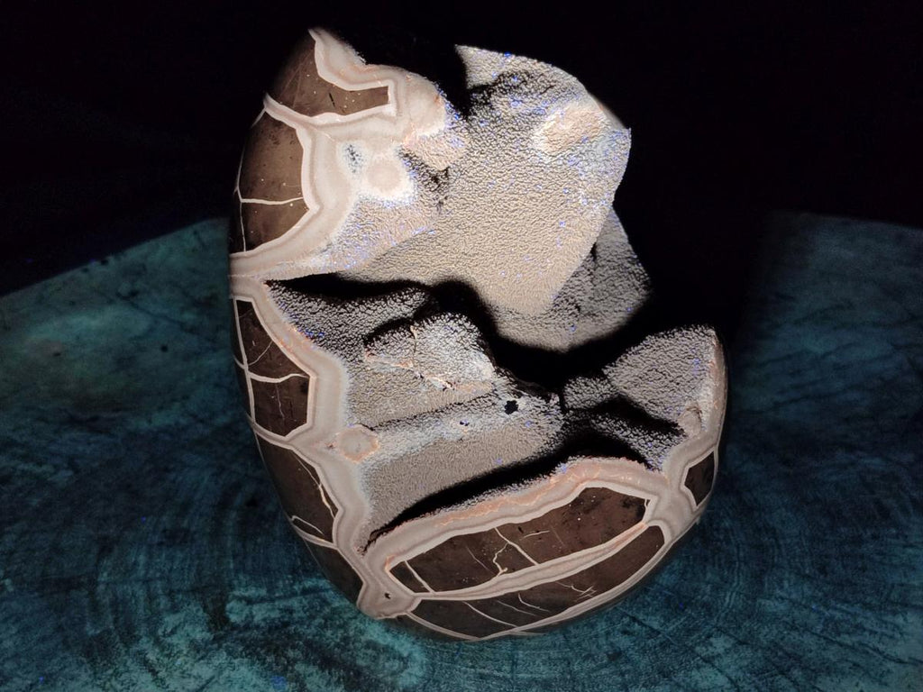 Polished Septerye Sauvage "Dragons Egg" Geode Standing Free Form x 1 From Mahajanga, Madagascar