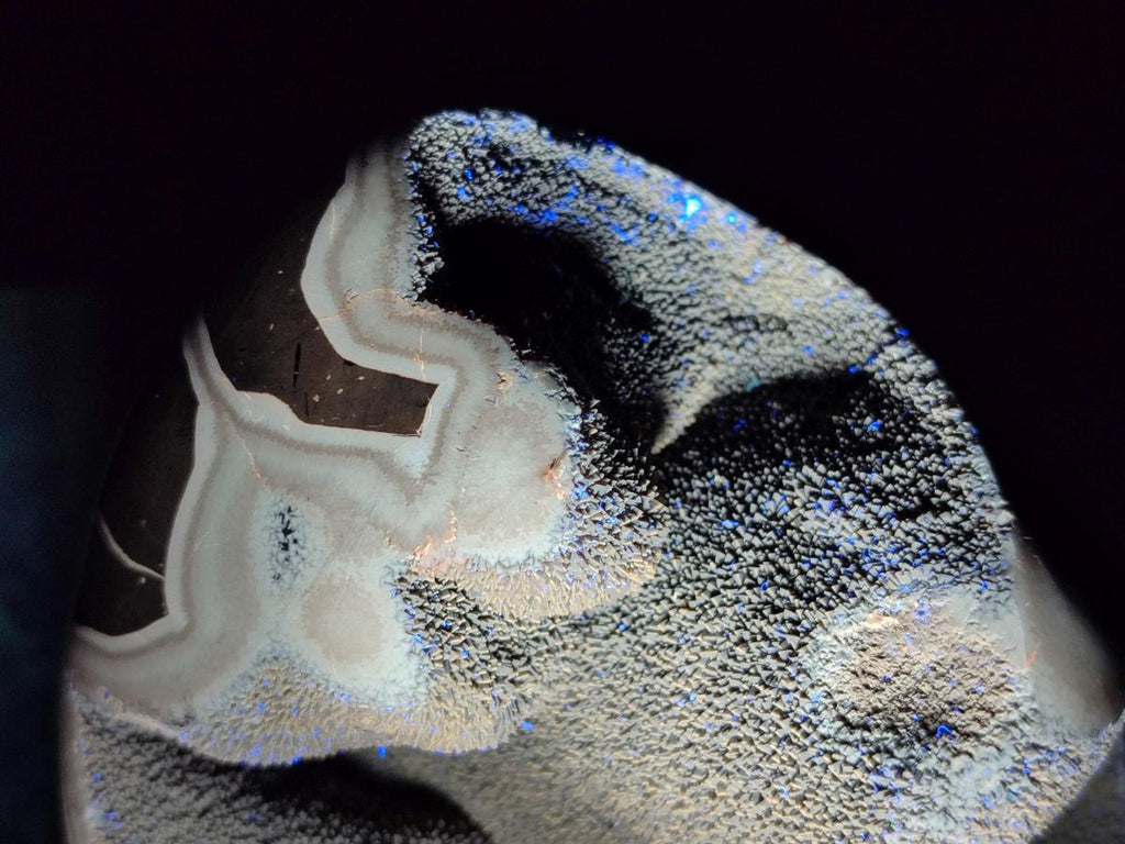 Polished Septerye Sauvage "Dragons Egg" Geode Standing Free Form x 1 From Mahajanga, Madagascar