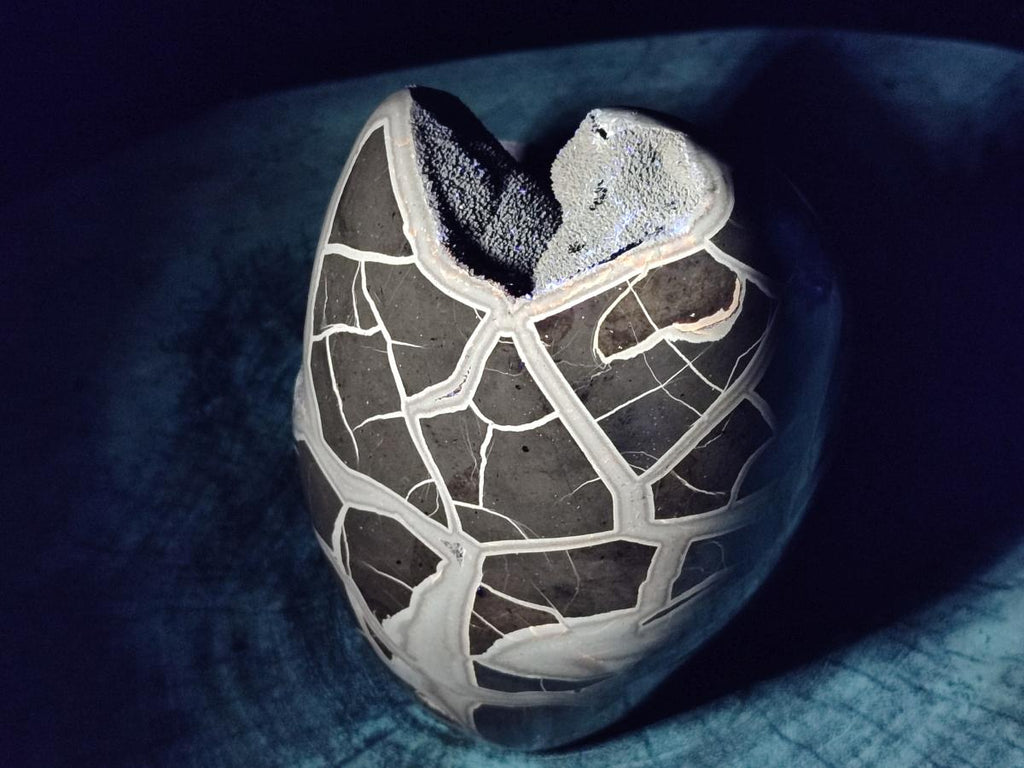 Polished Septerye Sauvage "Dragons Egg" Geode Standing Free Form x 1 From Mahajanga, Madagascar