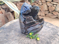 Polished Septerye Sauvage "Dragons Egg" Geode Standing Free Form x 1 From Mahajanga, Madagascar