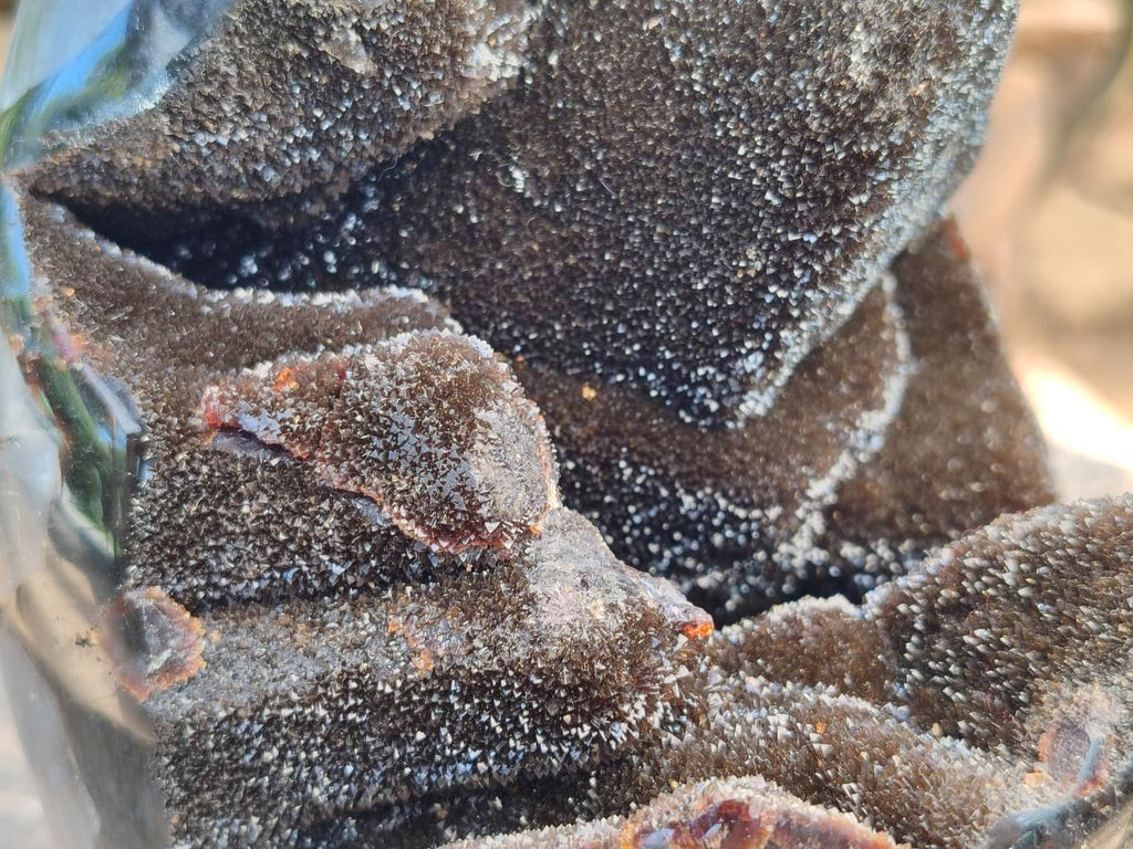 Polished Septerye Sauvage "Dragons Egg" Geode Standing Free Form x 1 From Mahajanga, Madagascar