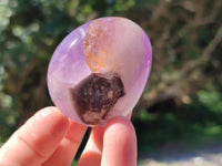 Polished Chevron Amethyst Palm Stones x 20 From Madagascar