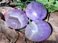 Polished Chevron Amethyst Palm Stones x 20 From Madagascar