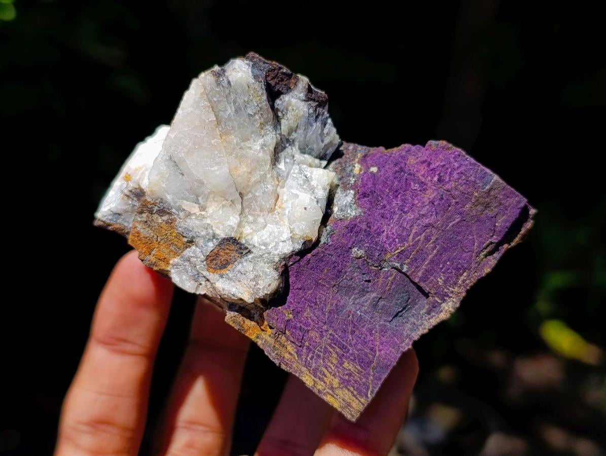 Natural Metallic Cobbed Purpurite Specimens x 5 From Erongo, Namibia