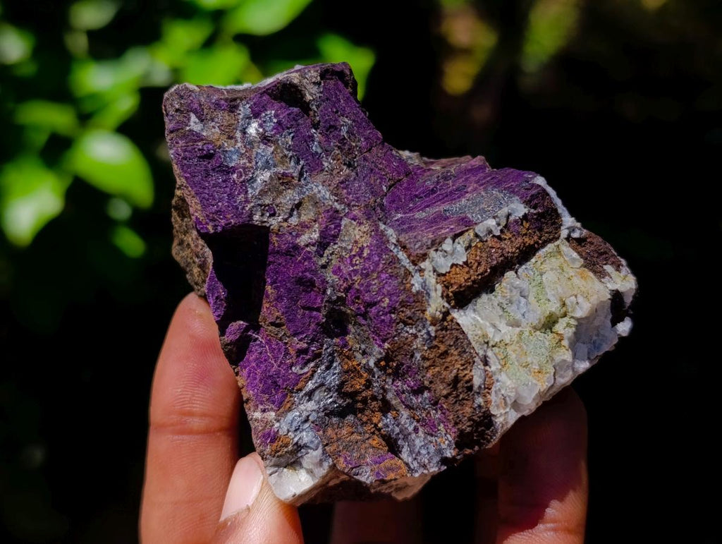 Natural Metallic Cobbed Purpurite Specimens x 5 From Erongo, Namibia