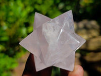 Hand Made Gemmy Rose Quartz Merkabah x 3 From Madagascar