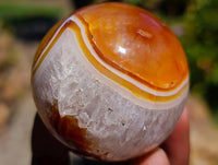 Polished Carnelian Agate Gemstone Spheres x 6 From Madagascar