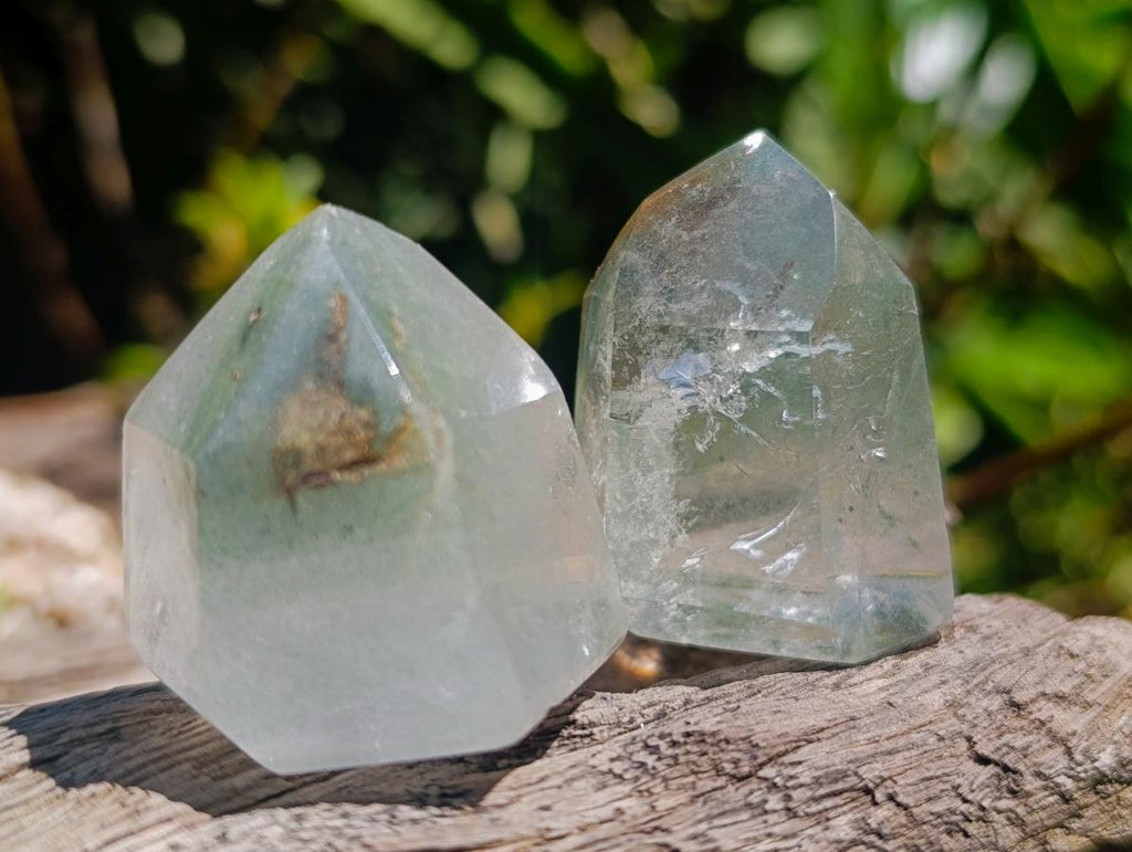 Polished Clear Quartz Crystals with Inclusions x 24 From Mandoto, Madagascar