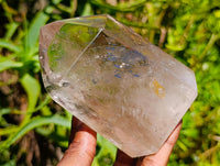 Polished Smokey Window Quartz Crystals x 4 From Madagascar