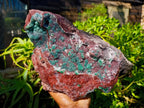 Natural Ball Malachite and Drusy Quartz on Red Dolomite x 1 From Mindingi Mine, Kambove, Congo