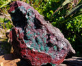 Natural Ball Malachite and Drusy Quartz on Red Dolomite x 1 From Mindingi Mine, Kambove, Congo
