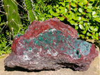 Natural Ball Malachite and Drusy Quartz on Red Dolomite x 1 From Mindingi Mine, Kambove, Congo