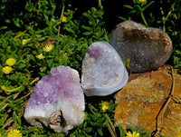 Polished Agate Geodes and Hearts x 12 From Maintirano, Madagascar