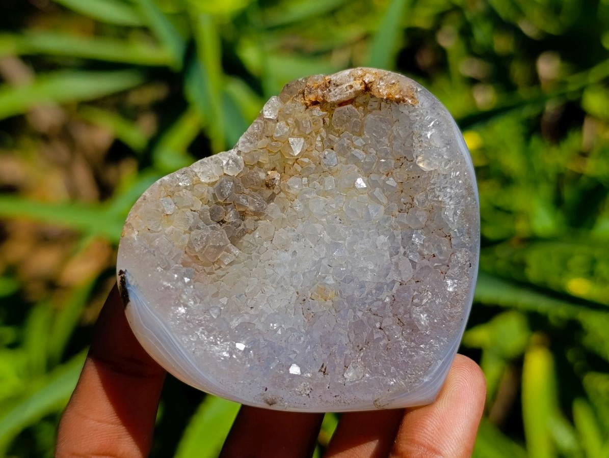 Polished Agate Geodes and Hearts x 12 From Maintirano, Madagascar