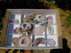 Polished Agate Geodes and Hearts x 12 From Maintirano, Madagascar