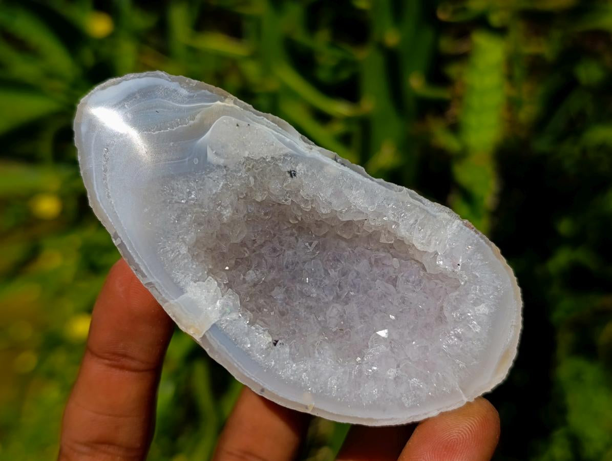 Polished Agate Geodes and Hearts x 12 From Maintirano, Madagascar