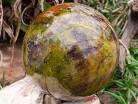 Polished Large Green Opal Sphere x 1 From Betroka, Madagascar