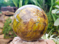 Polished Large Green Opal Sphere x 1 From Betroka, Madagascar