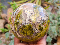 Polished Large Green Opal Sphere x 1 From Betroka, Madagascar