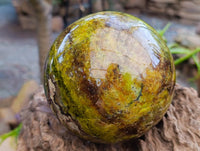 Polished Large Green Opal Sphere x 1 From Betroka, Madagascar