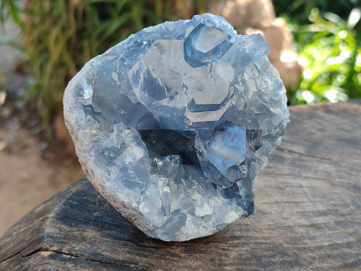 Natural Blue Celestite Specimens x 2 From Sakoany, Madagascar