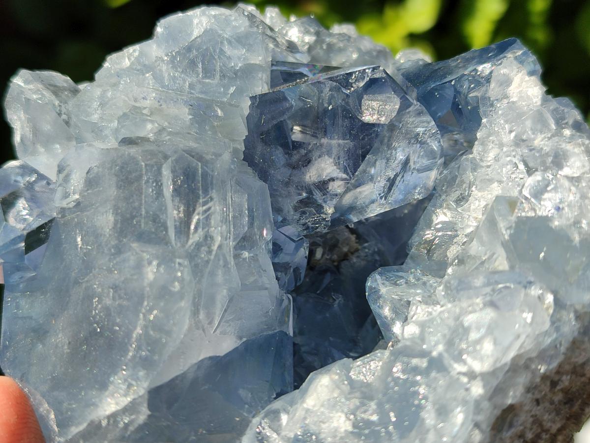 Natural Blue Celestite Specimens x 2 From Sakoany, Madagascar